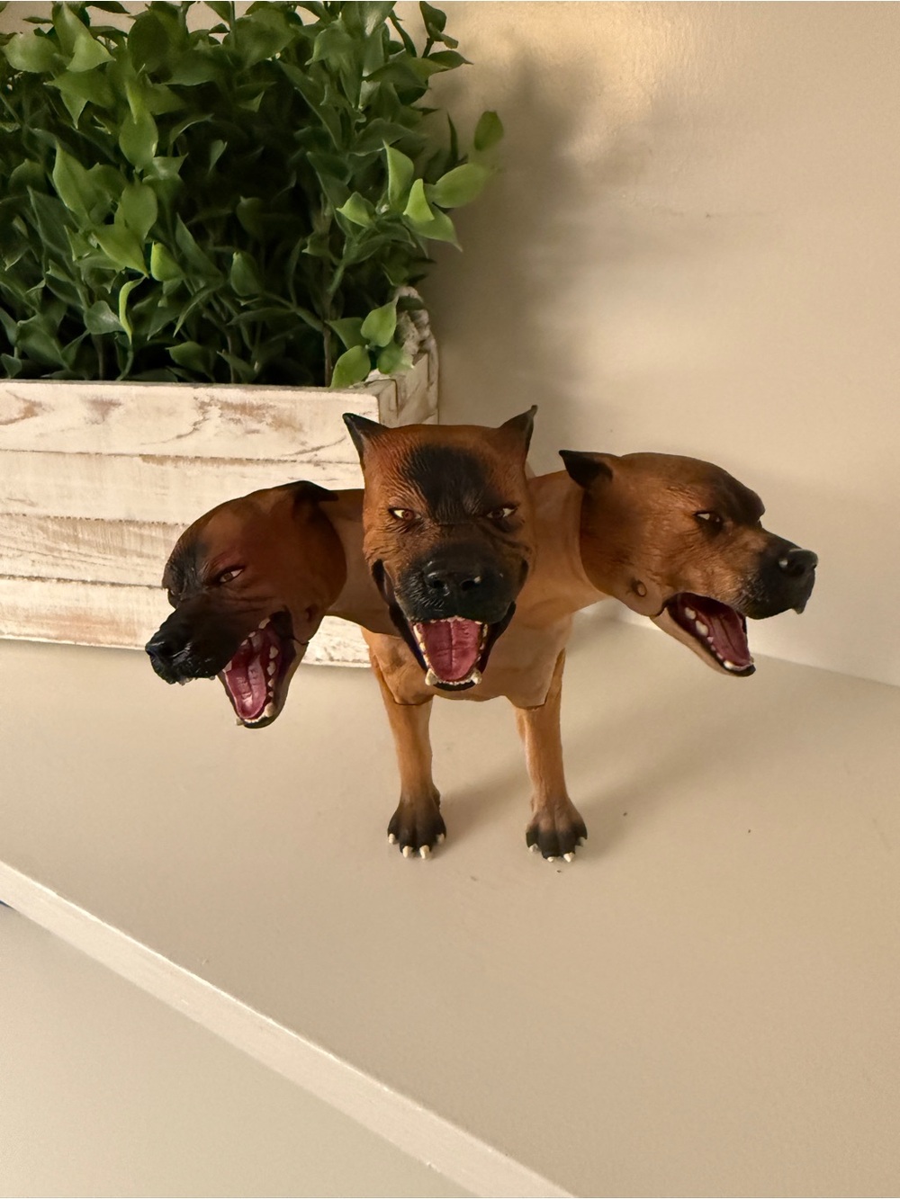 2001 Harry Potter Fluffy Cerberus 3-Headed Dog Action Figure Warner Bros. Mattel